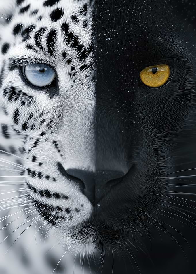 Leopard and Panther Duality Portrait