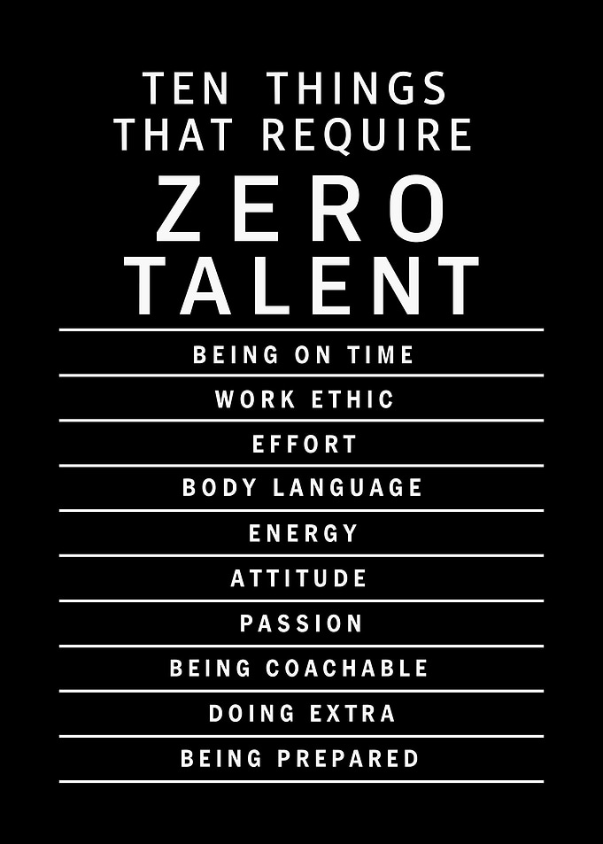 Ten Things That Require Zero Talent