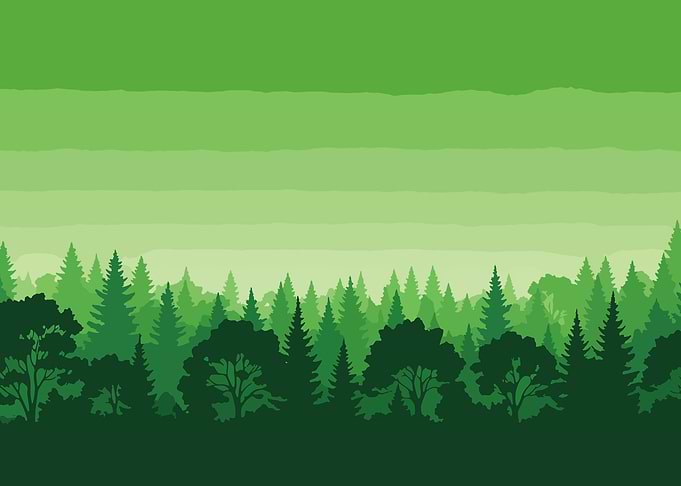 Green Forest Silhouette
