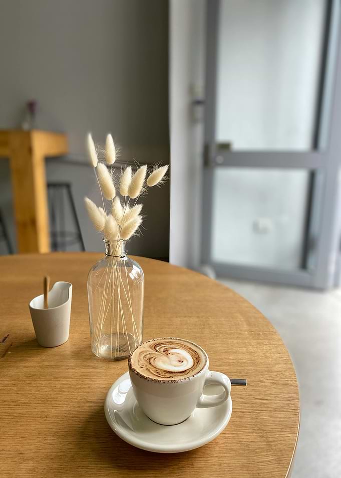Coffee and Dried Flowers Still Life