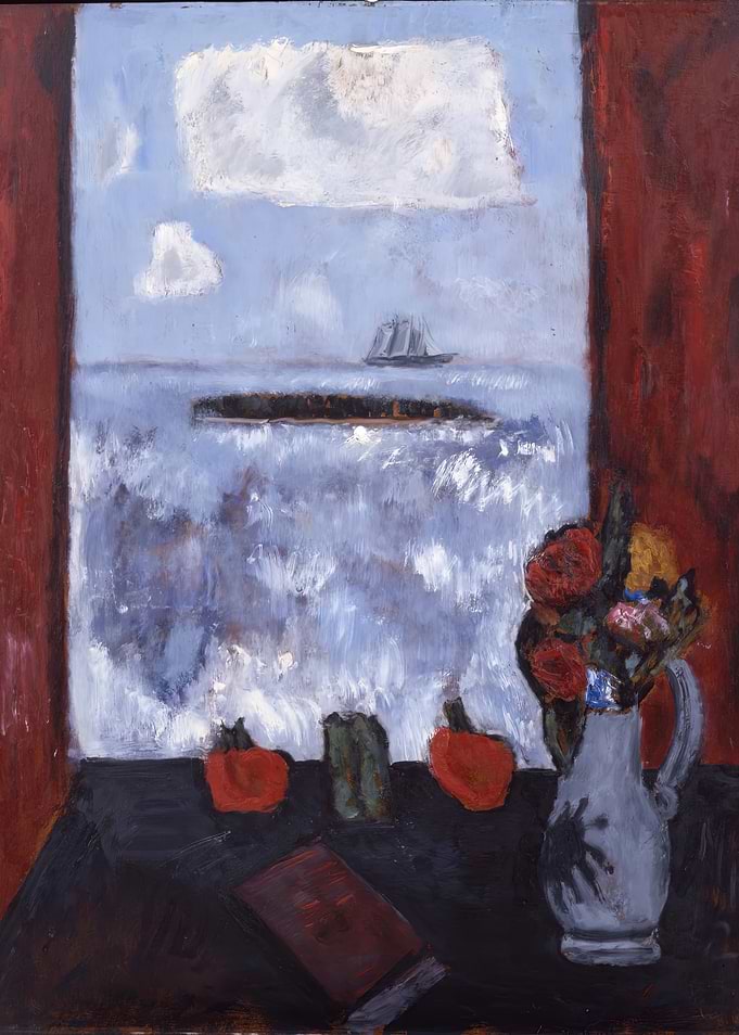 Impressionistic Seascape Still Life Painting by Marsden Hartley