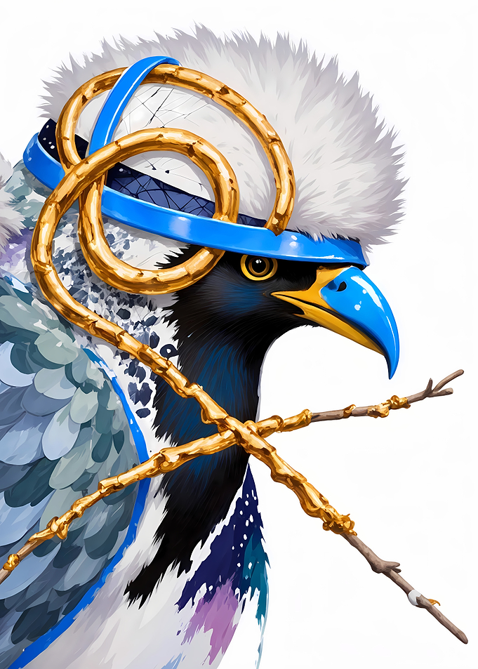 Abstract Fantasy #111 - Ornate Bird Portrait