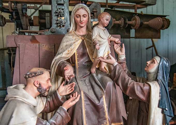 Religious Statues with Baby Jesus