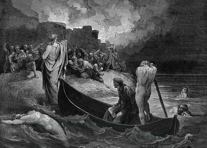 Charon's Boat: A Scene from Dante's Inferno