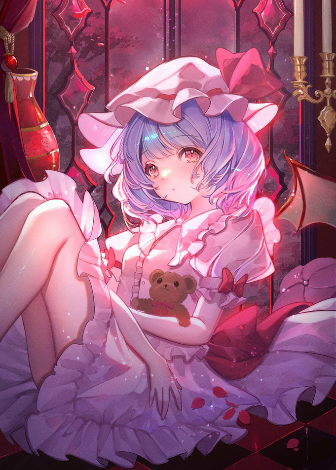Anime Girl with Teddy Bear