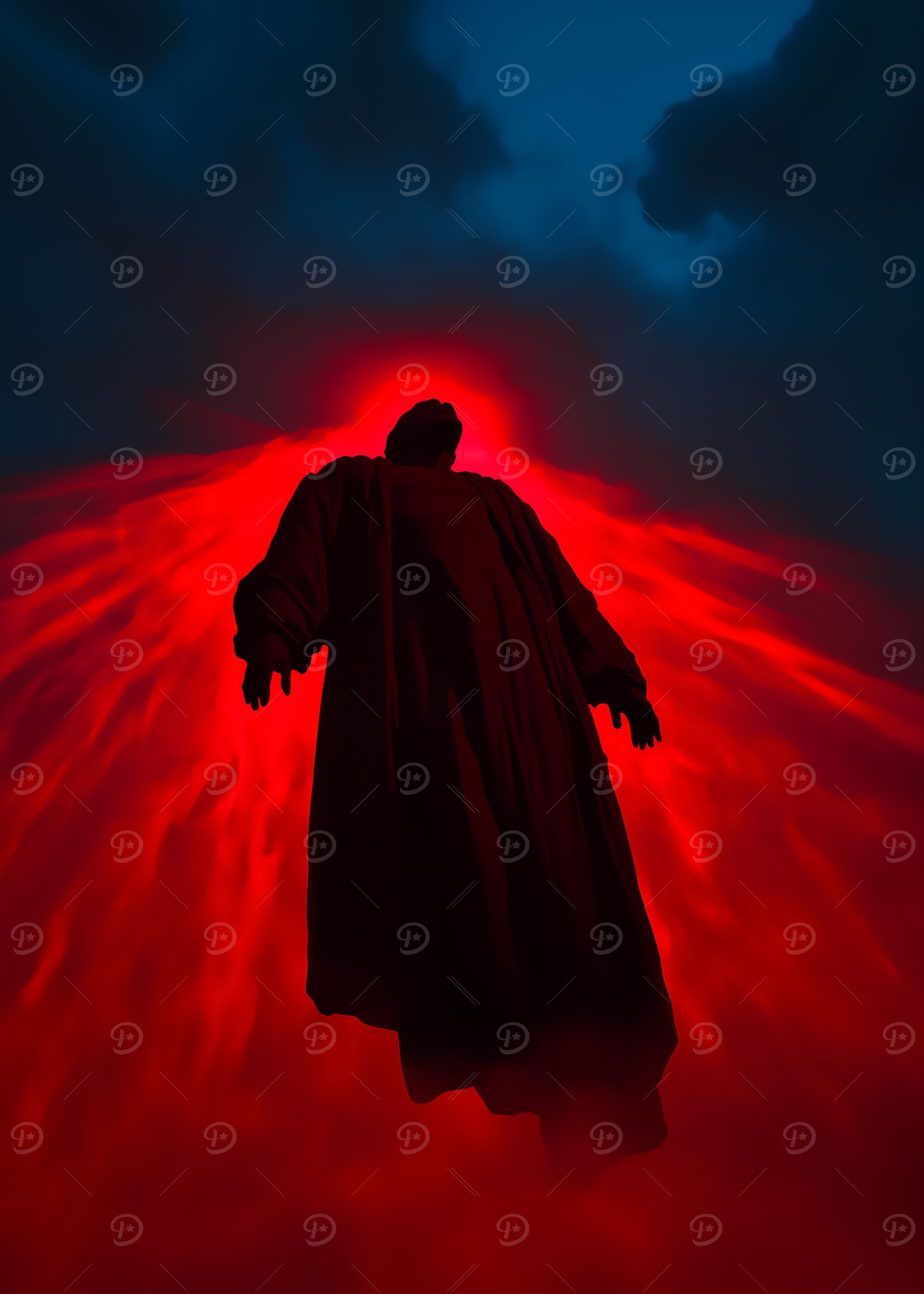 Silhouette in Red Light