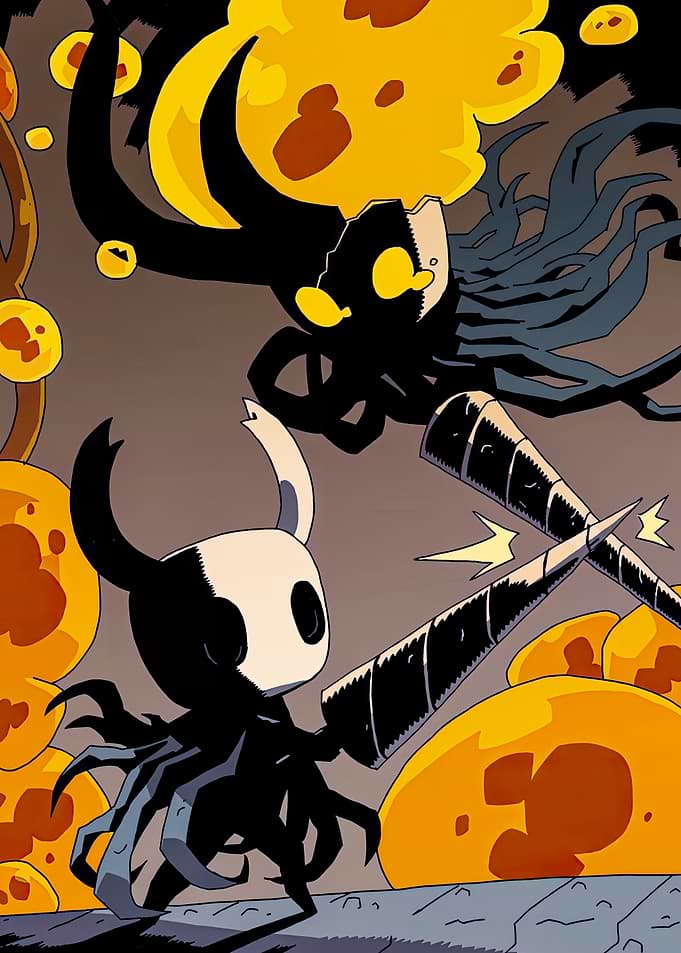 Hollow Knight Battle Scene
