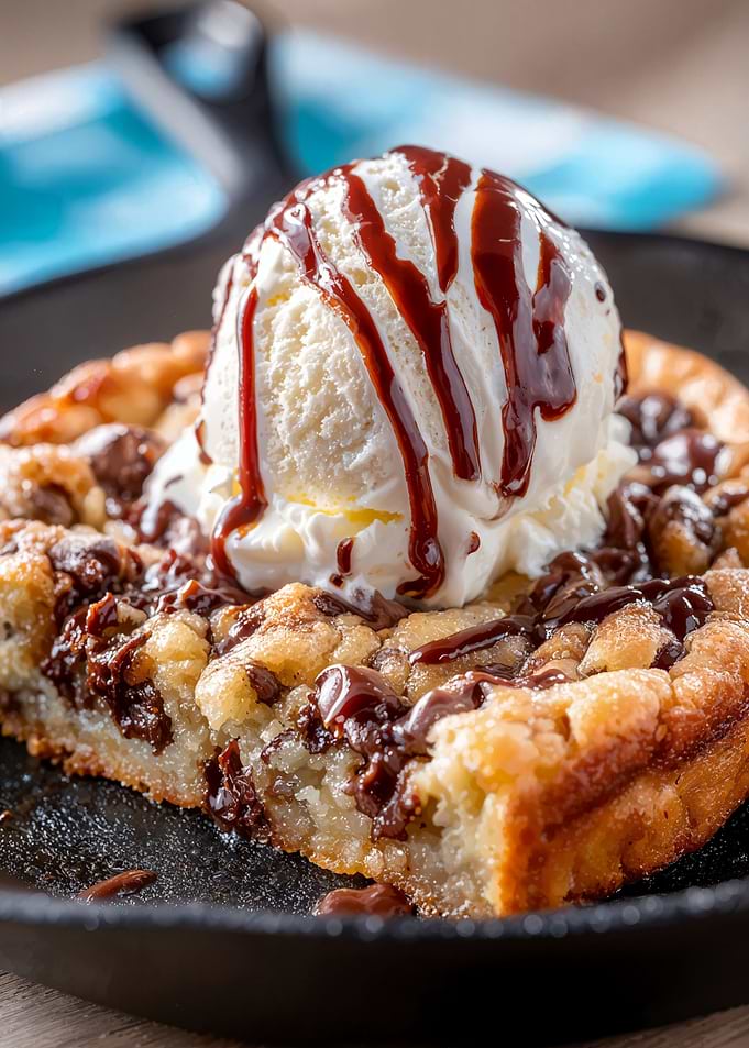 Chocolate Chip Cookie with Ice Cream