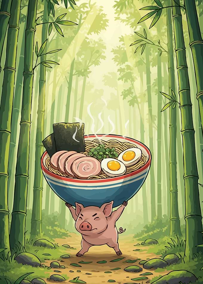 Pig Ramen Bowl Bamboo