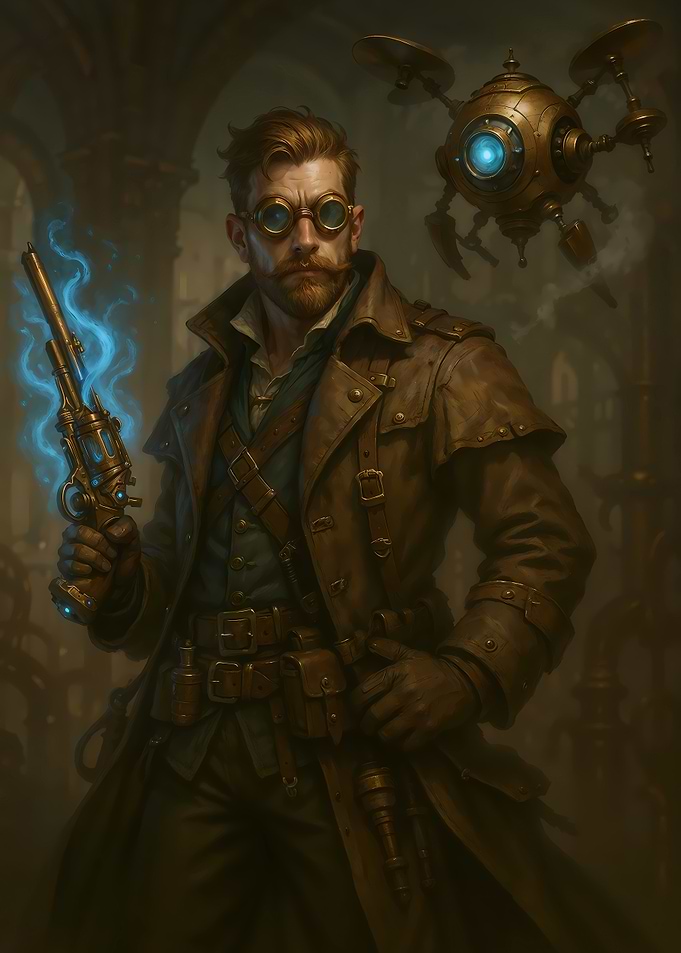 Daring Steampunk Gunslinger