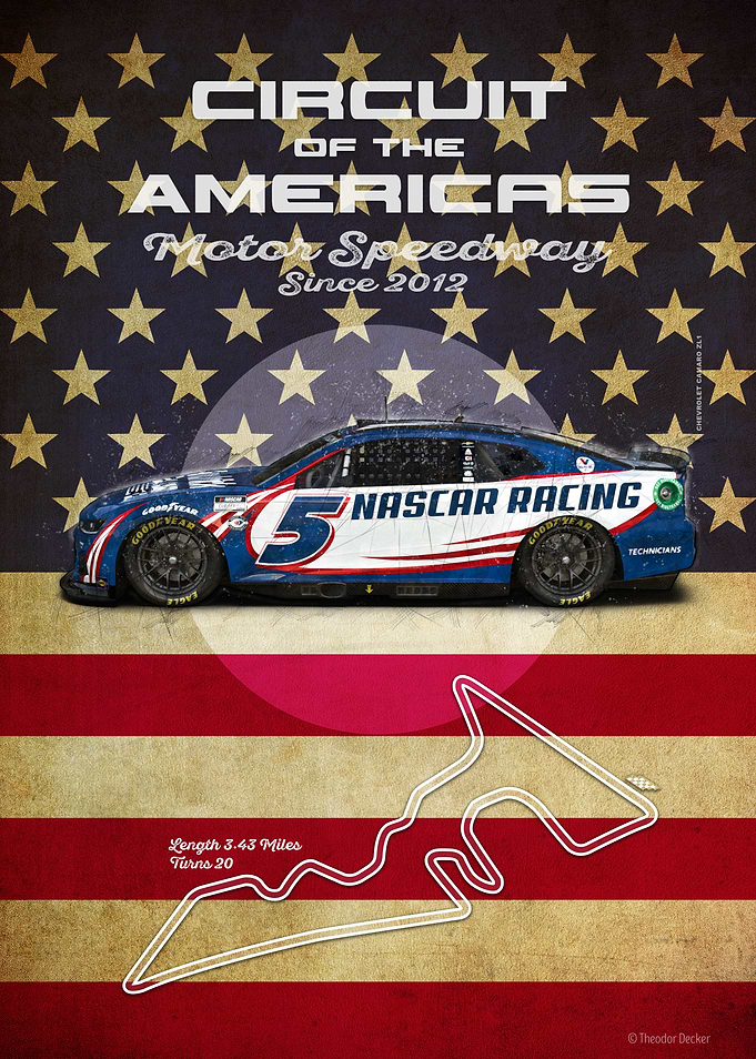 Circuit of the Americas NASCAR Racing Poster