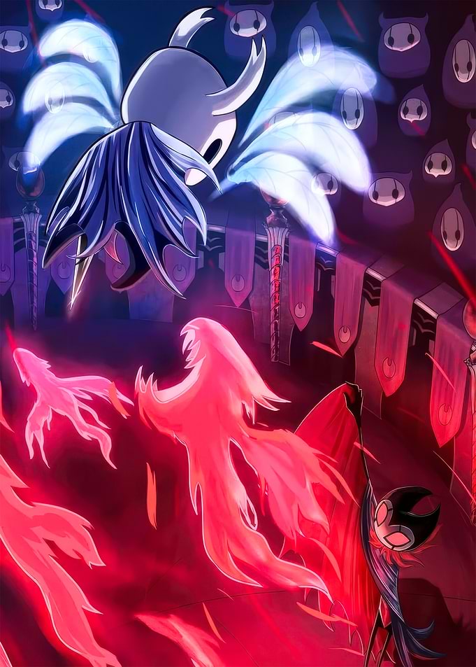 Hollow Knight Boss Battle Illustration