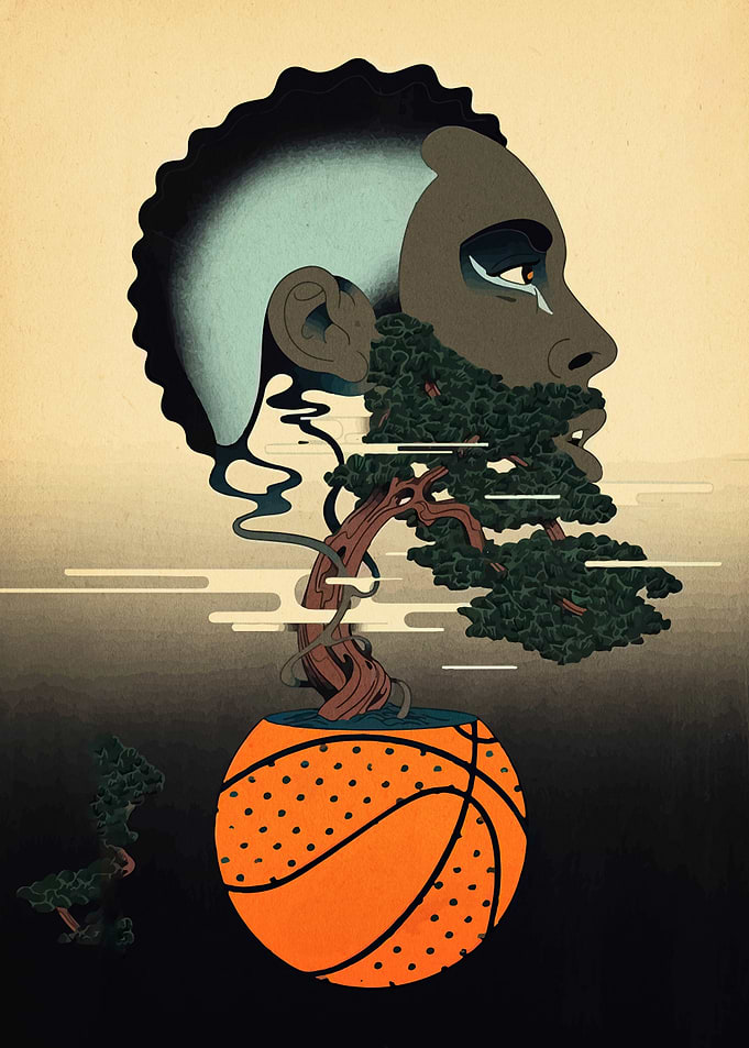 Basketball, Bonsai, and Profile Art