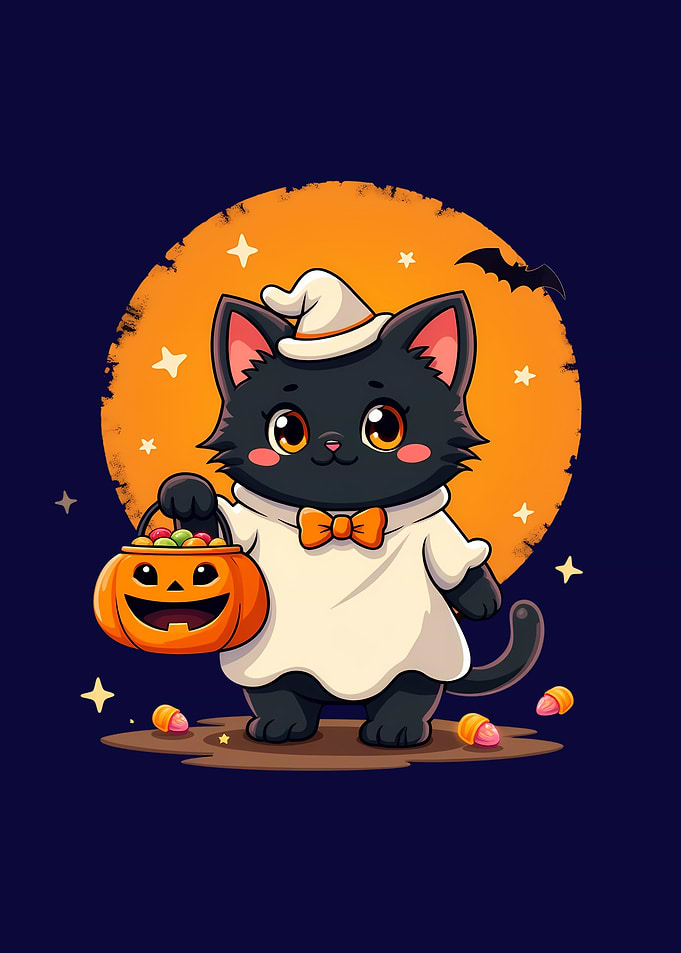 Halloween Cat with