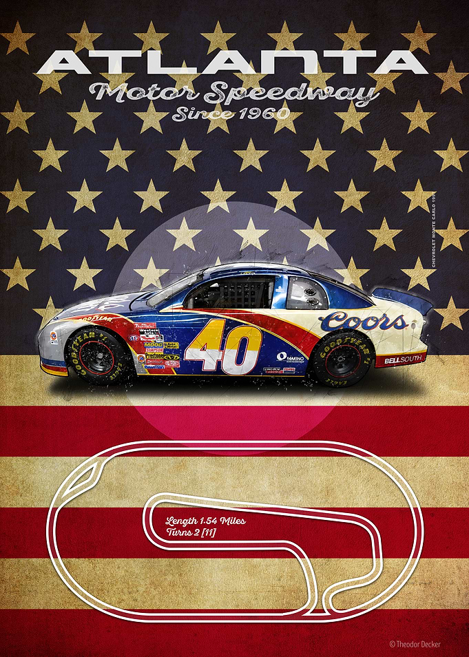 Atlanta Motor Speedway Vintage Poster