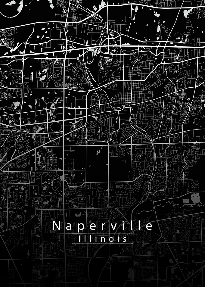 Naperville Illinois City Map