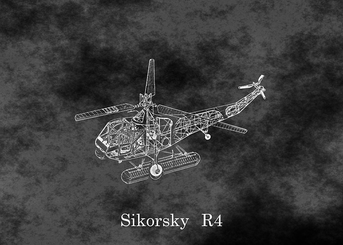 Sikorsky R4 Helicopter Blueprint