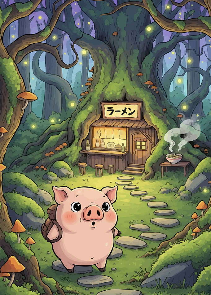 Pig Ramen Adventure Forest