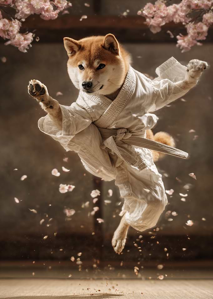 Shiba Inu Karate Master