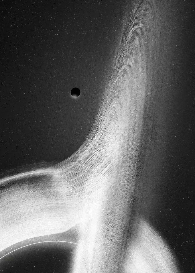 Black Hole Simulation in Black and White
