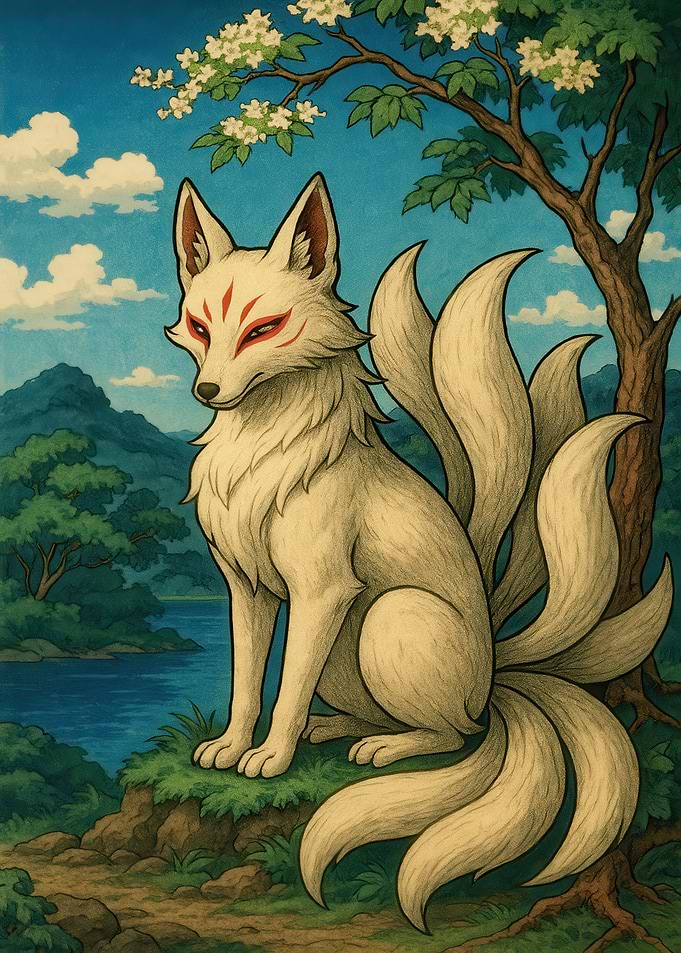 Nine-tailed Fox in Nature