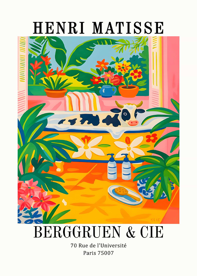 Henri Matisse Cow in Bathtub Art Print