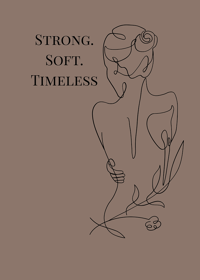 Minimalist Woman Line Art with Text