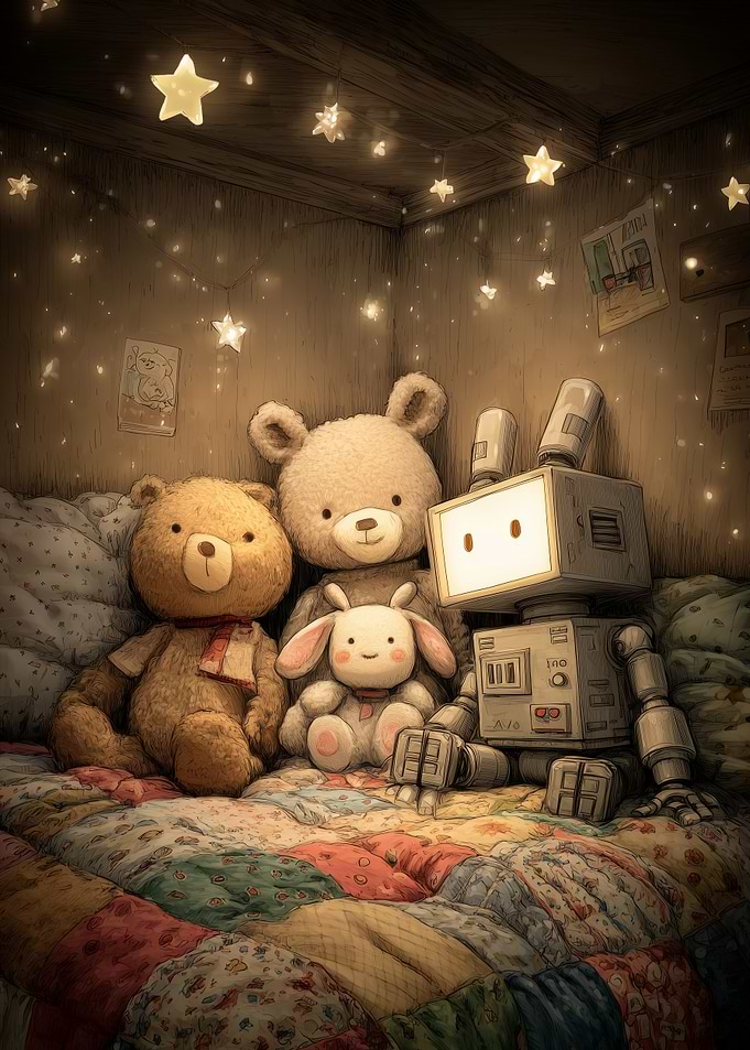 Cozy Night with Stuffed Animals