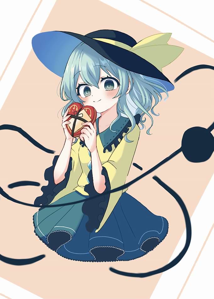 Anime Girl with Heart-Shaped Chocolate Box