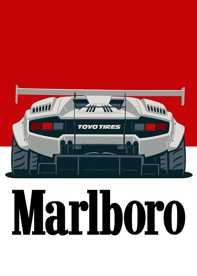 Lamborghini Countach Marlboro Livery Art