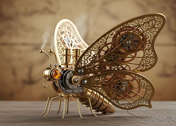 Steampunk Butterfly Machine