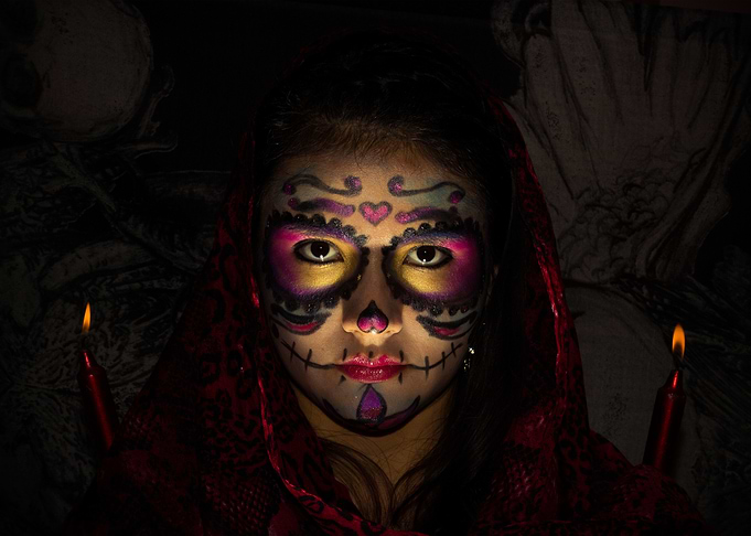 day of the dead makeup portrait