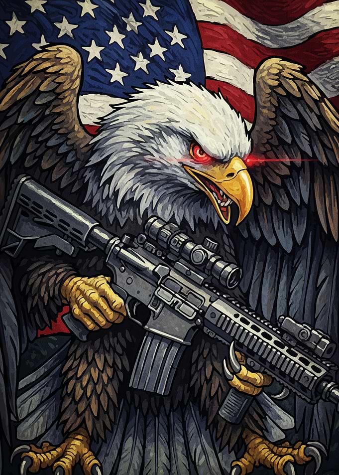 American Eagle Rifle Flag