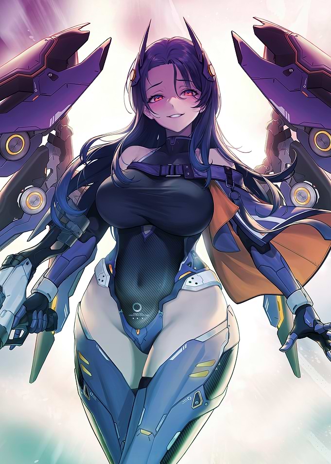 Anime Girl in Futuristic Armor