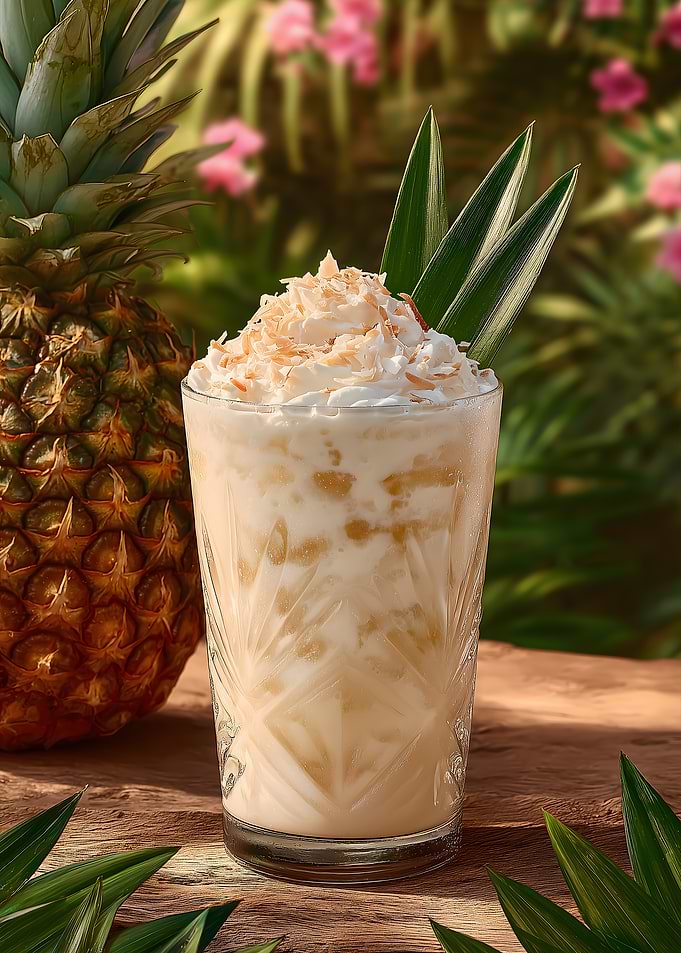 Tropical Pineapple Coconut Drink Still Life