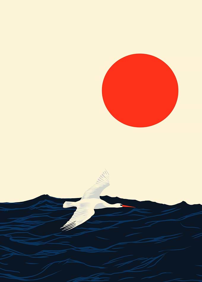 Flight Over the Sea