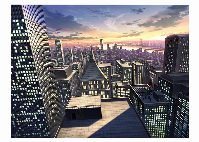 Cityscape at Sunset