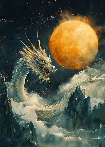 Celestial Dragon and Golden Moon