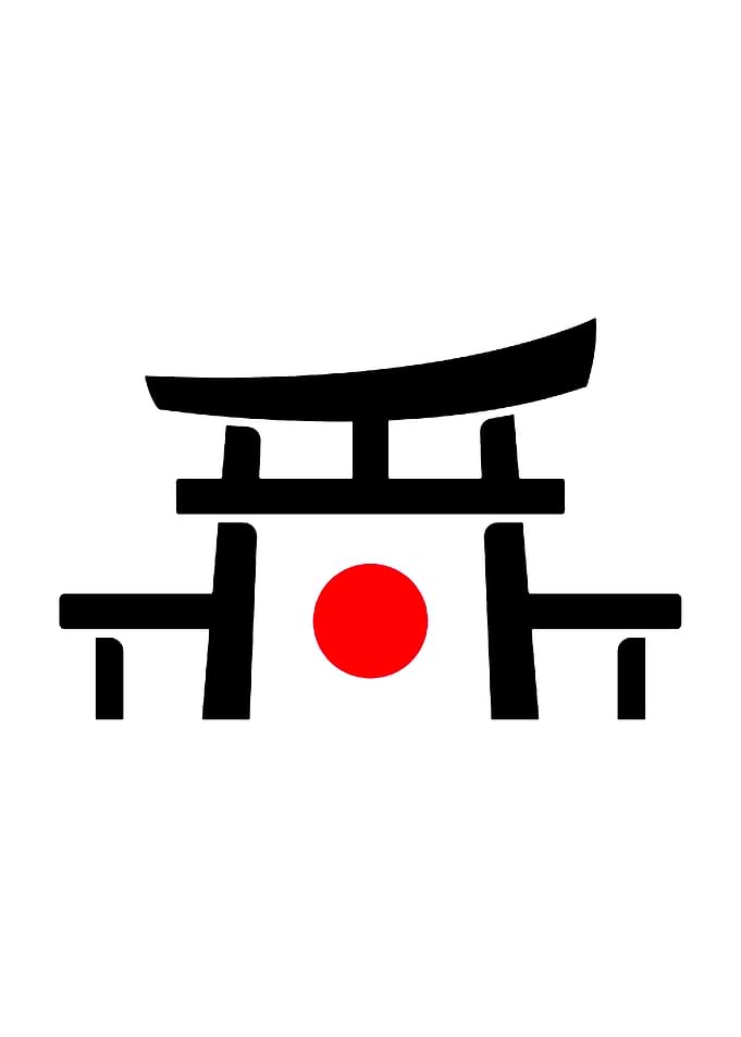 Japanese Torii Gate Minimalist Design