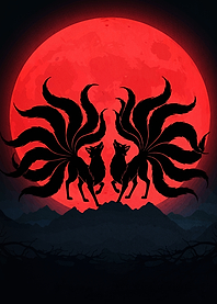 Nine-tailed Foxes Red Moon
