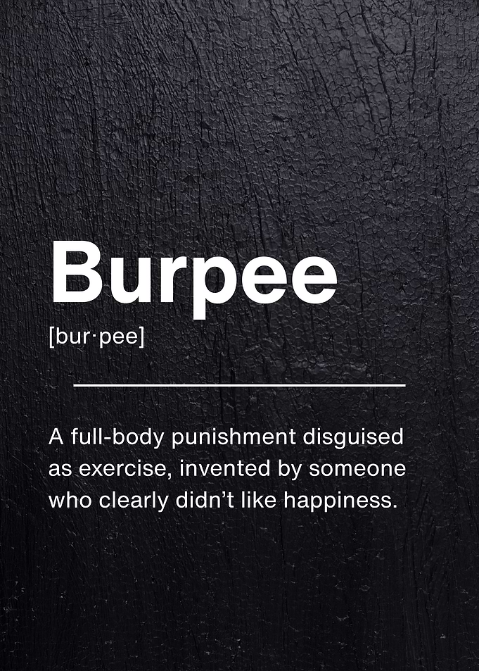 Burpee Definition - Gym Humor