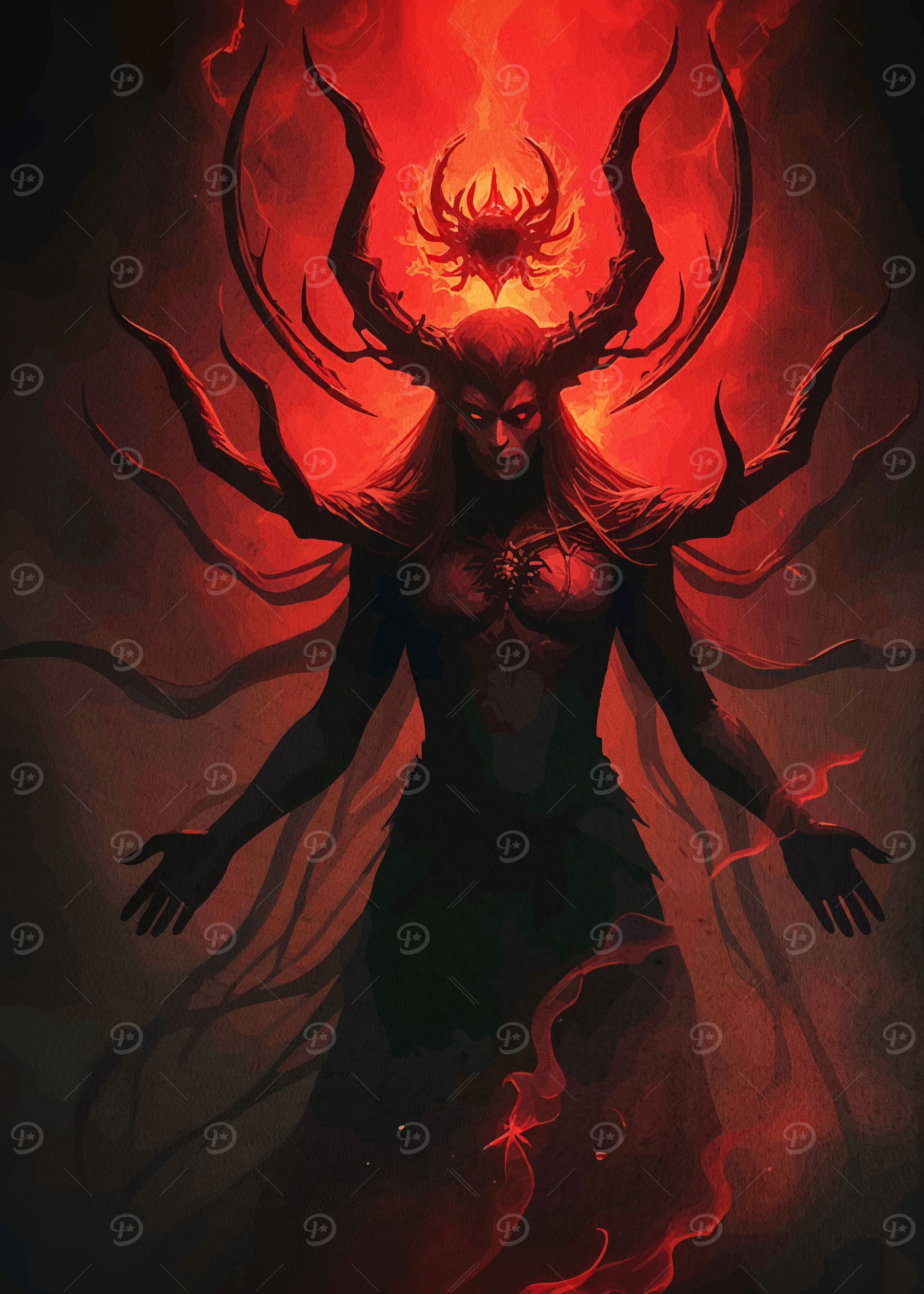 Red Demon Antlers Spider