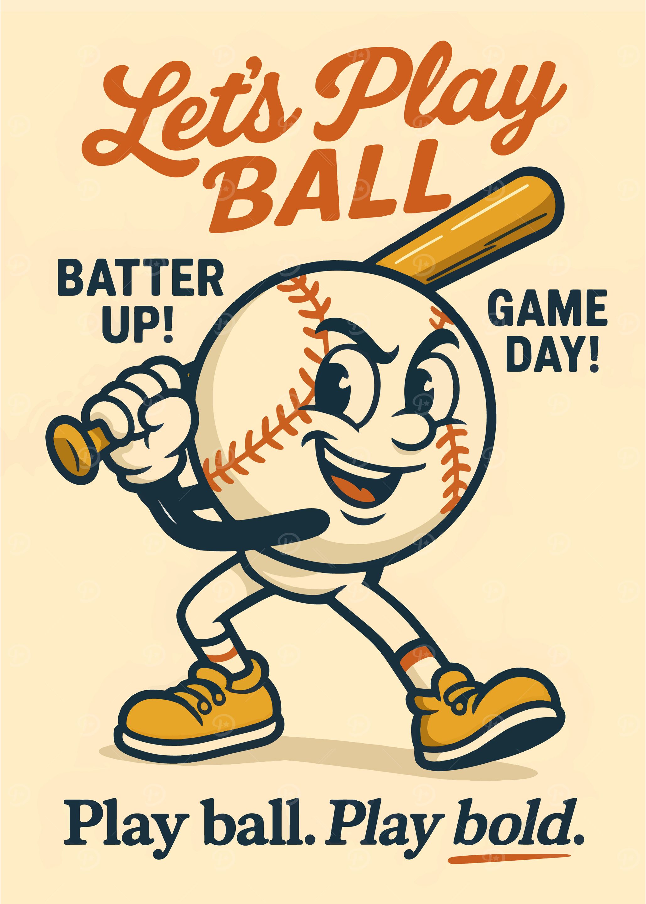 Let's Play Ball Cartoon