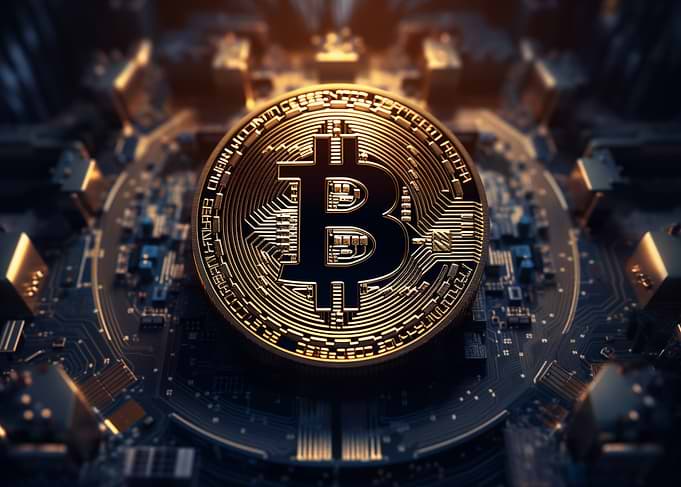 Bitcoin on Circuit Board