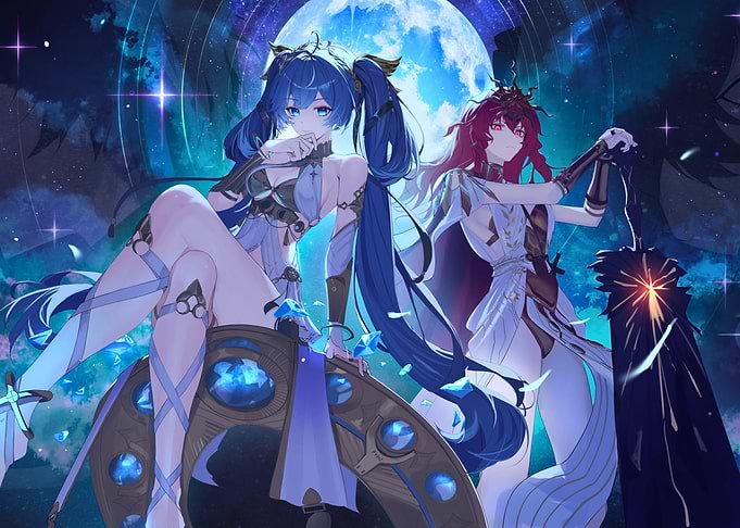 Girls Under Moonlight