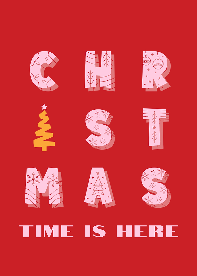 Christmas Time Is Here Holiday Season Art