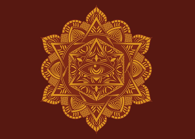 Vintage Egypt Travel Ancient Eye Mandala