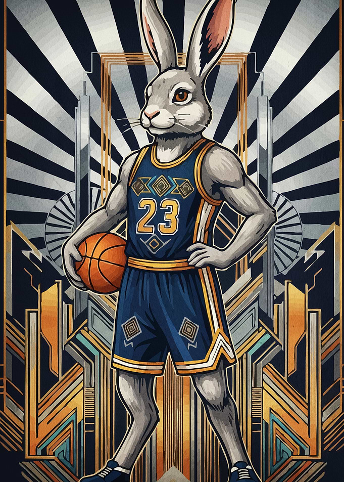Rabbit Basketball Player