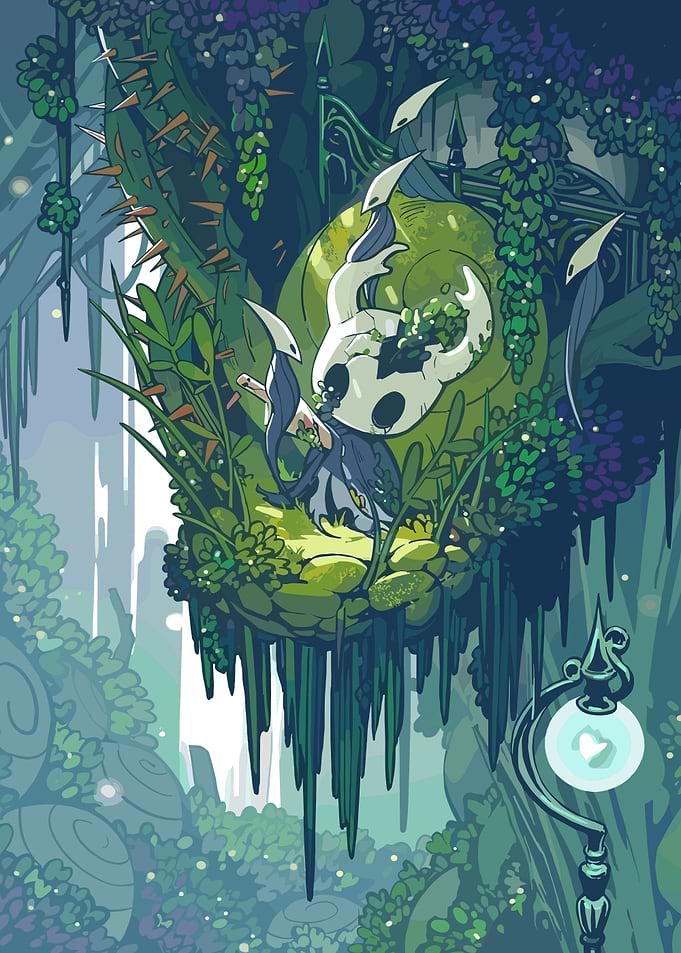 Hollow Knight in Green Garden