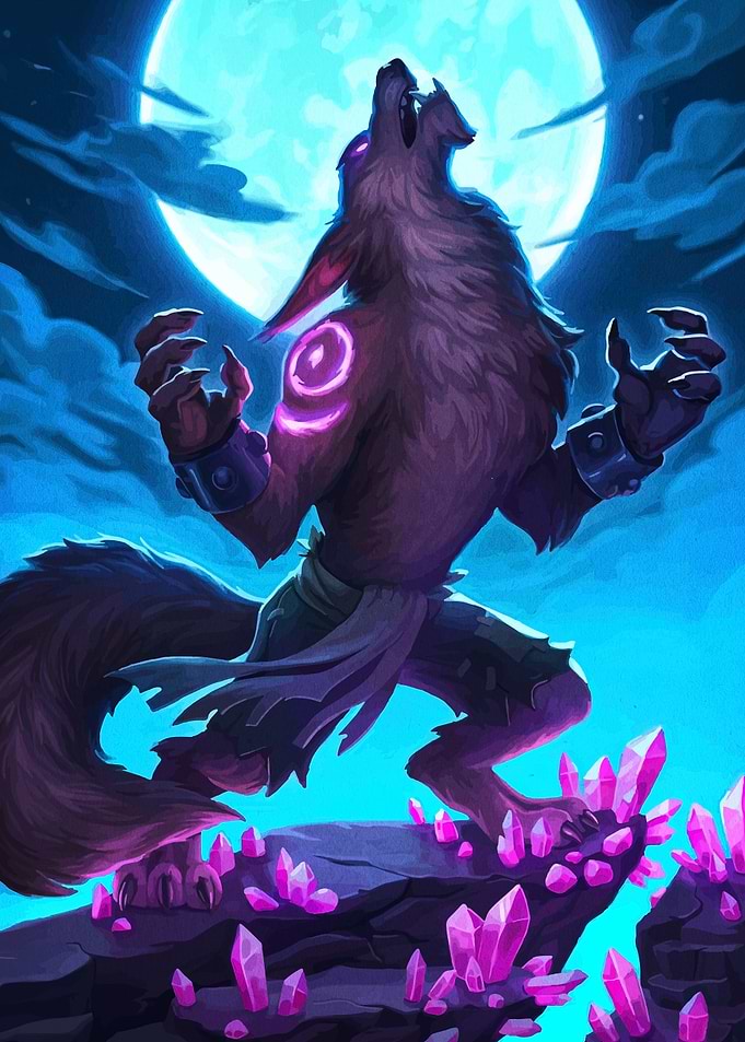 Werewolf Howling at the Moon